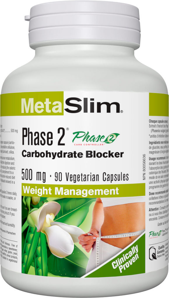 Metaslim Metaslim Phase 2 White Kidney Bean Extract 500 Mg 90.0 ...