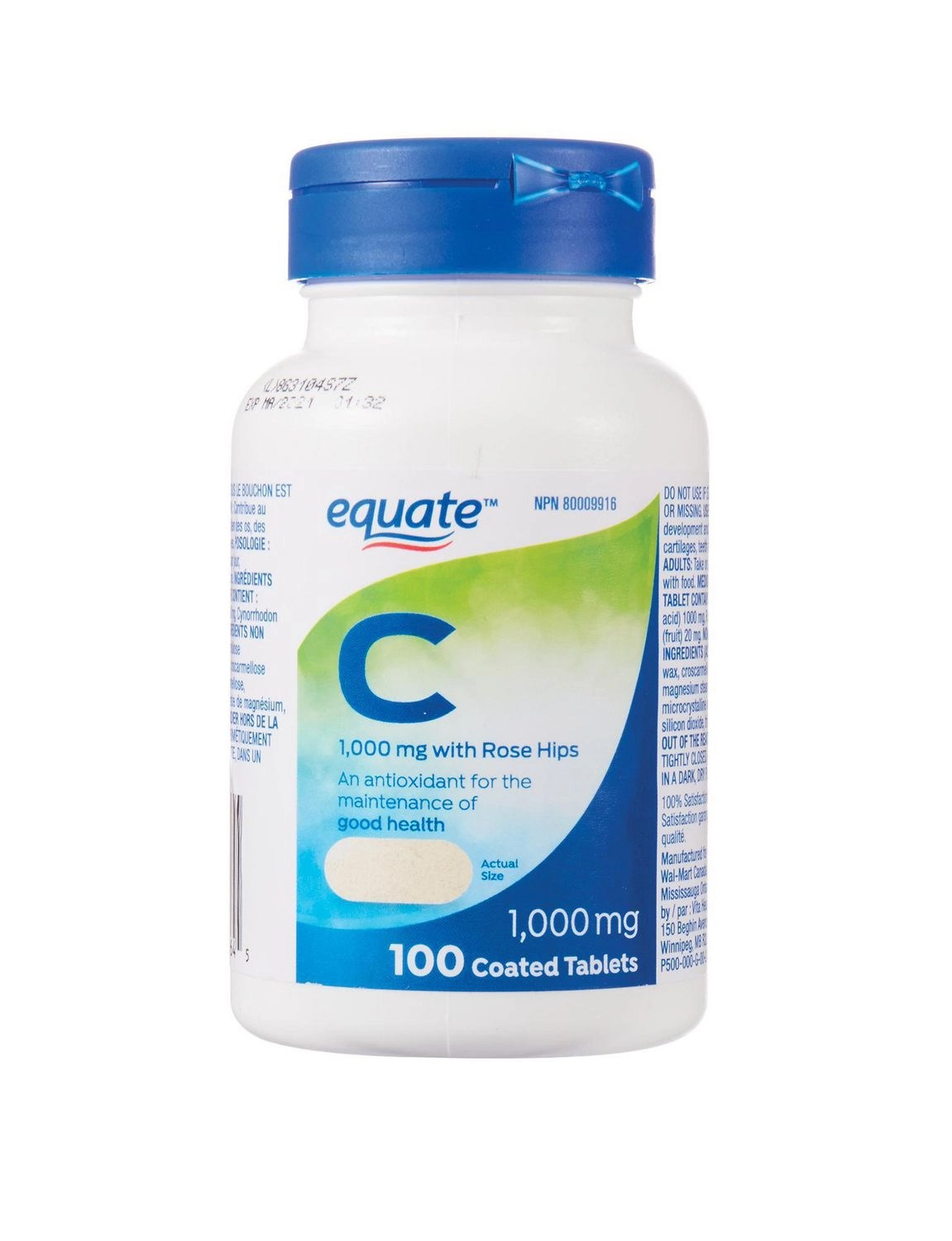 Equate Vitamin C1000 Mg With Rose Hips 1000 Mg CTC Health