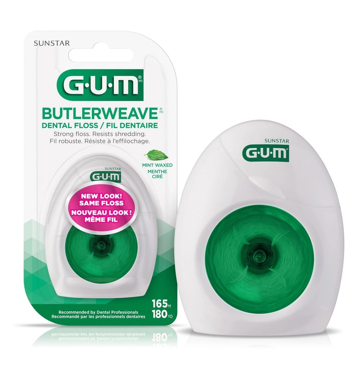 GUM ButlerWeave Waxed Dental String Floss, Mint, 165m - CTC Health