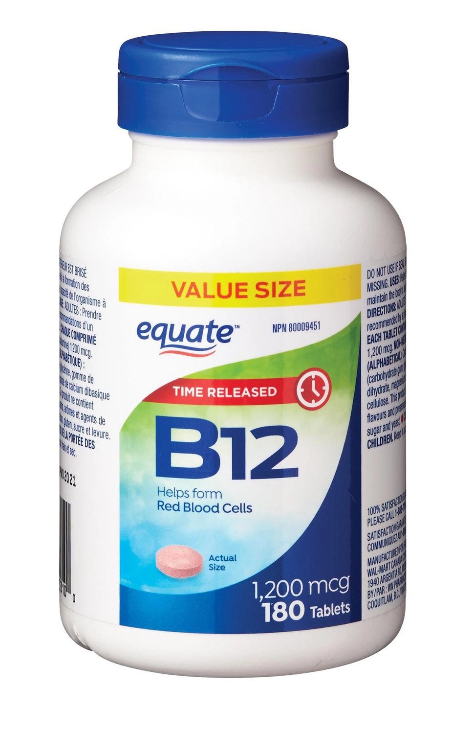 Equate Vitamin B12 Time Release 1200 Mcg CTC Health