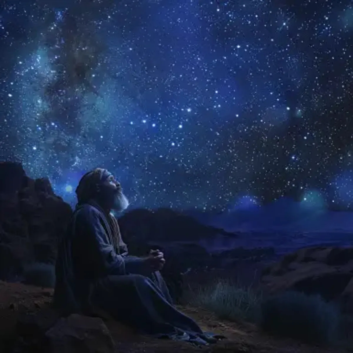 Abraham looking at the heavens