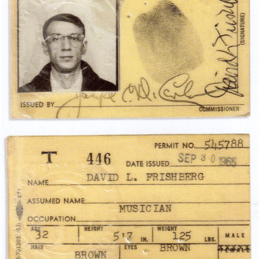 Dave's 1965 Union Card