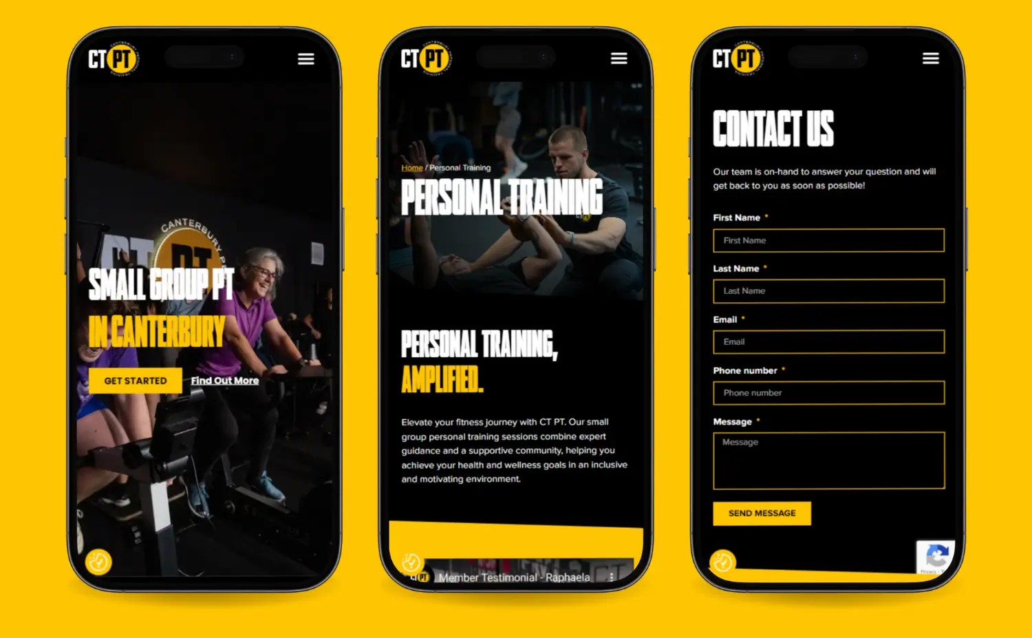 CT PT Website on Mobile Phone