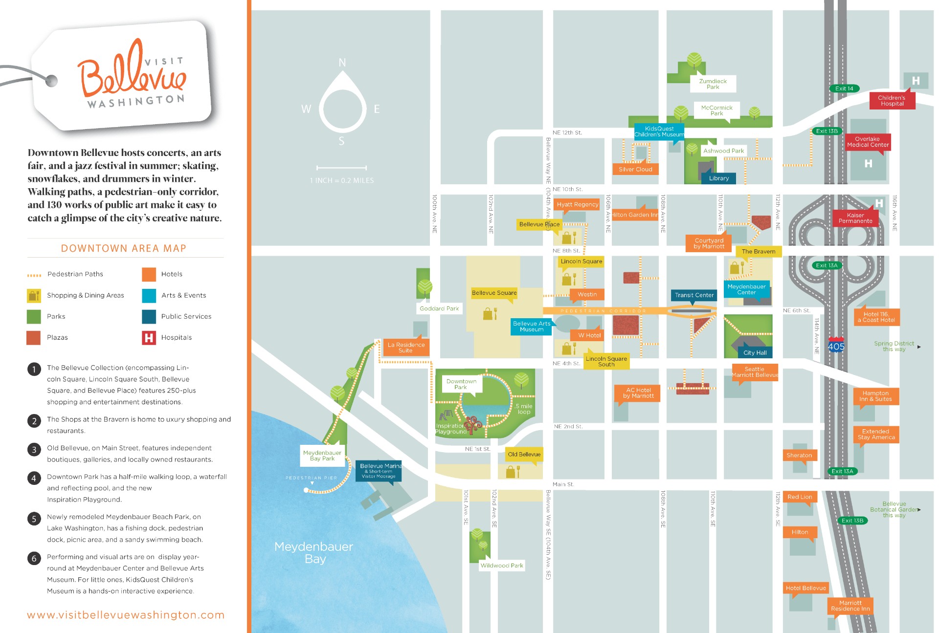 Maps About Downtown Bellevue WA 2019 Vbmap.