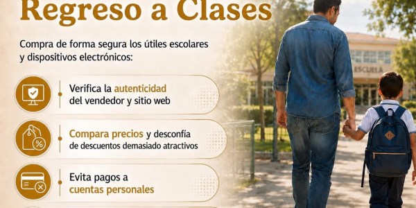 REGRESO A CLASES: ALERTAN POR FALSAS OFERTAS DE ÚTILES Y DISPOSITIVOS ELECTRÓNICOS 6 REGCLAS