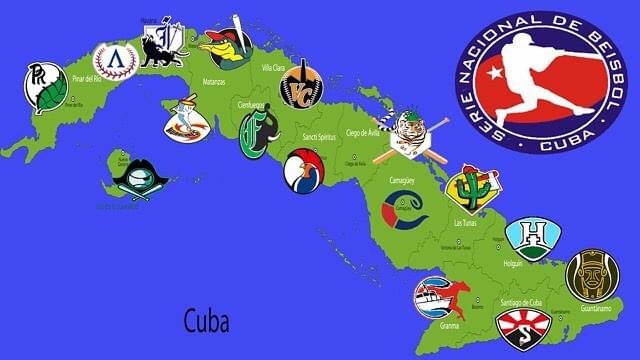 Map of Cuban Baseball Teams