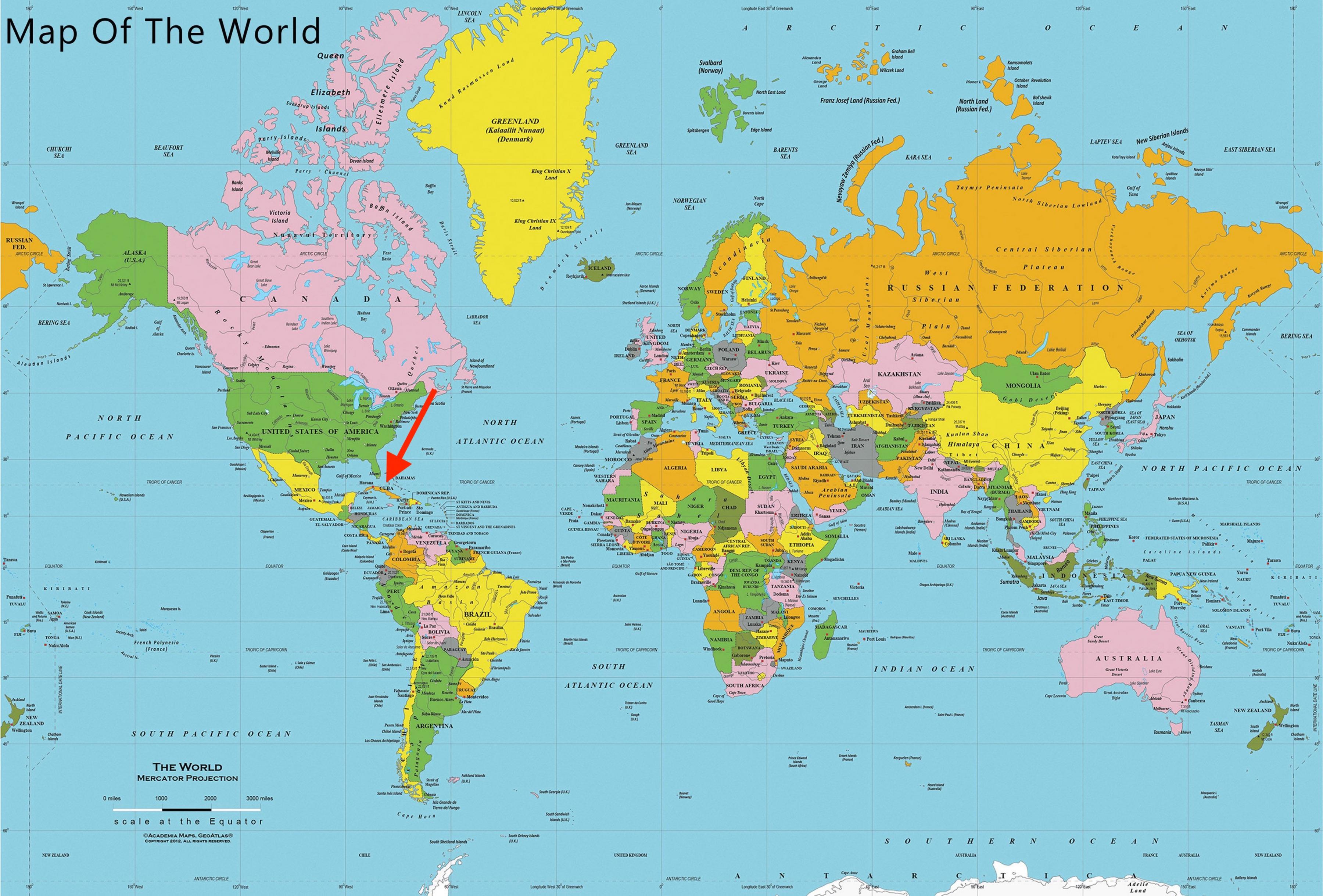 What Oceans Surround Cuba Cuba On World Map 