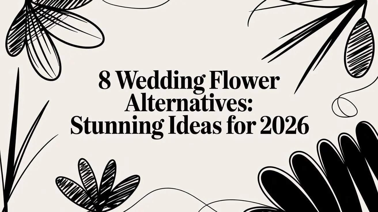 wedding flower alternatives graphic design