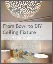 These versatile flush mounts sit close to the ceiling to maximize . HomeGoods clearance bowl as DIY ceiling fixture