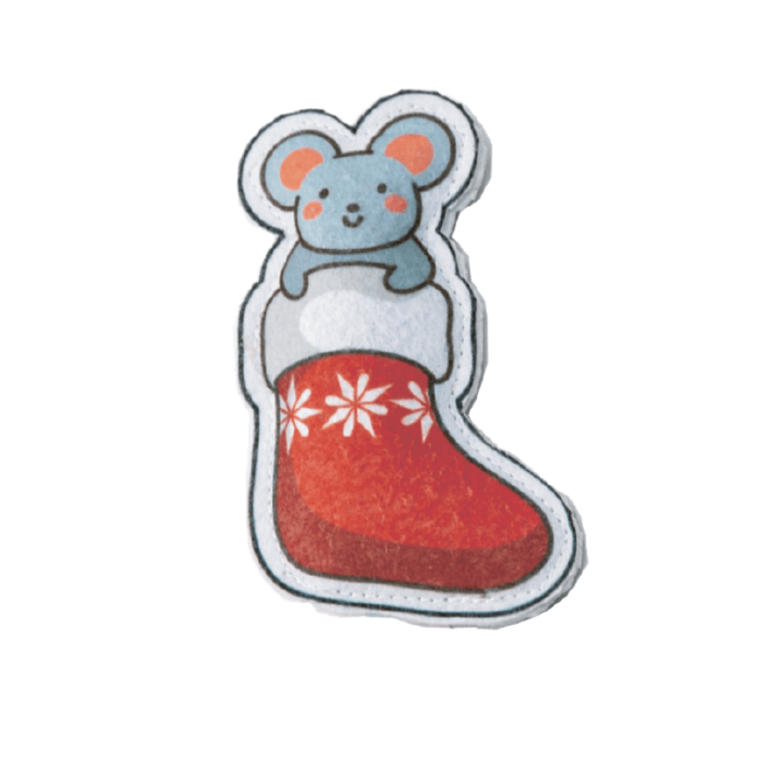 Stocking Mouse Plush Holiday Christmas Cat Toy Customizable