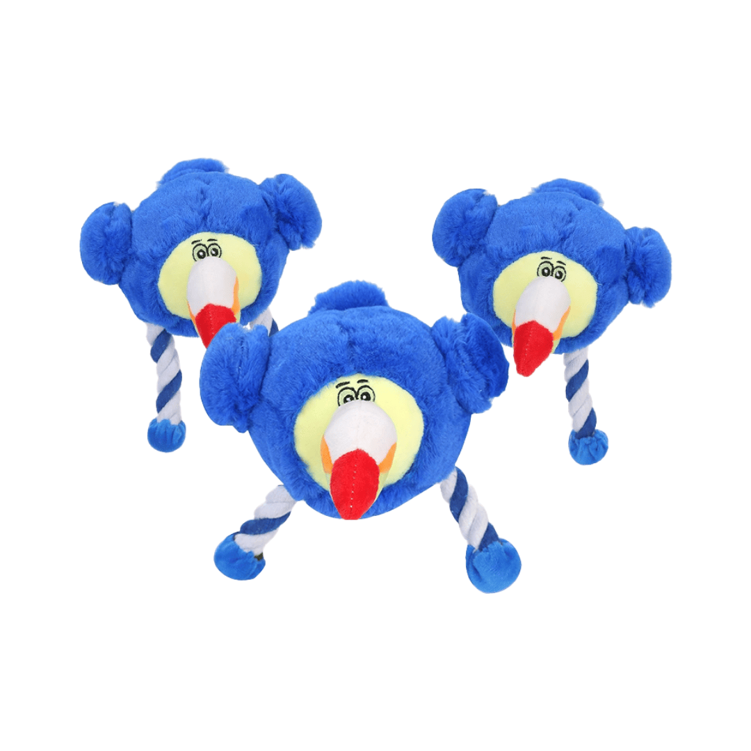 Farmyard Gang Plush Dog Toy Chicken Design with Rope Legs Customizable