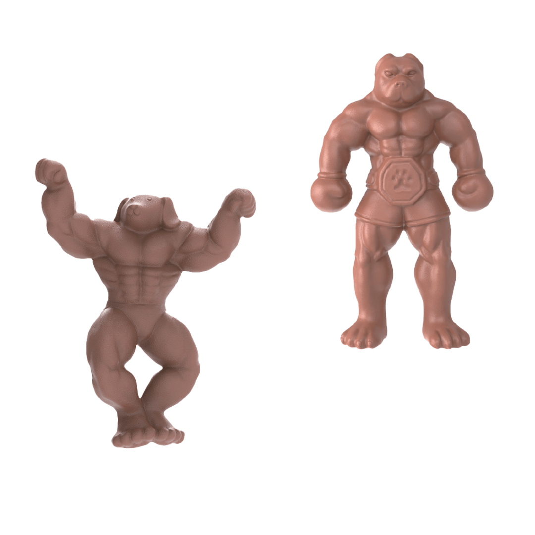 Muscle Strongman Figures Nylon Durable Customizable Dog Chew Toys (2 Styles)