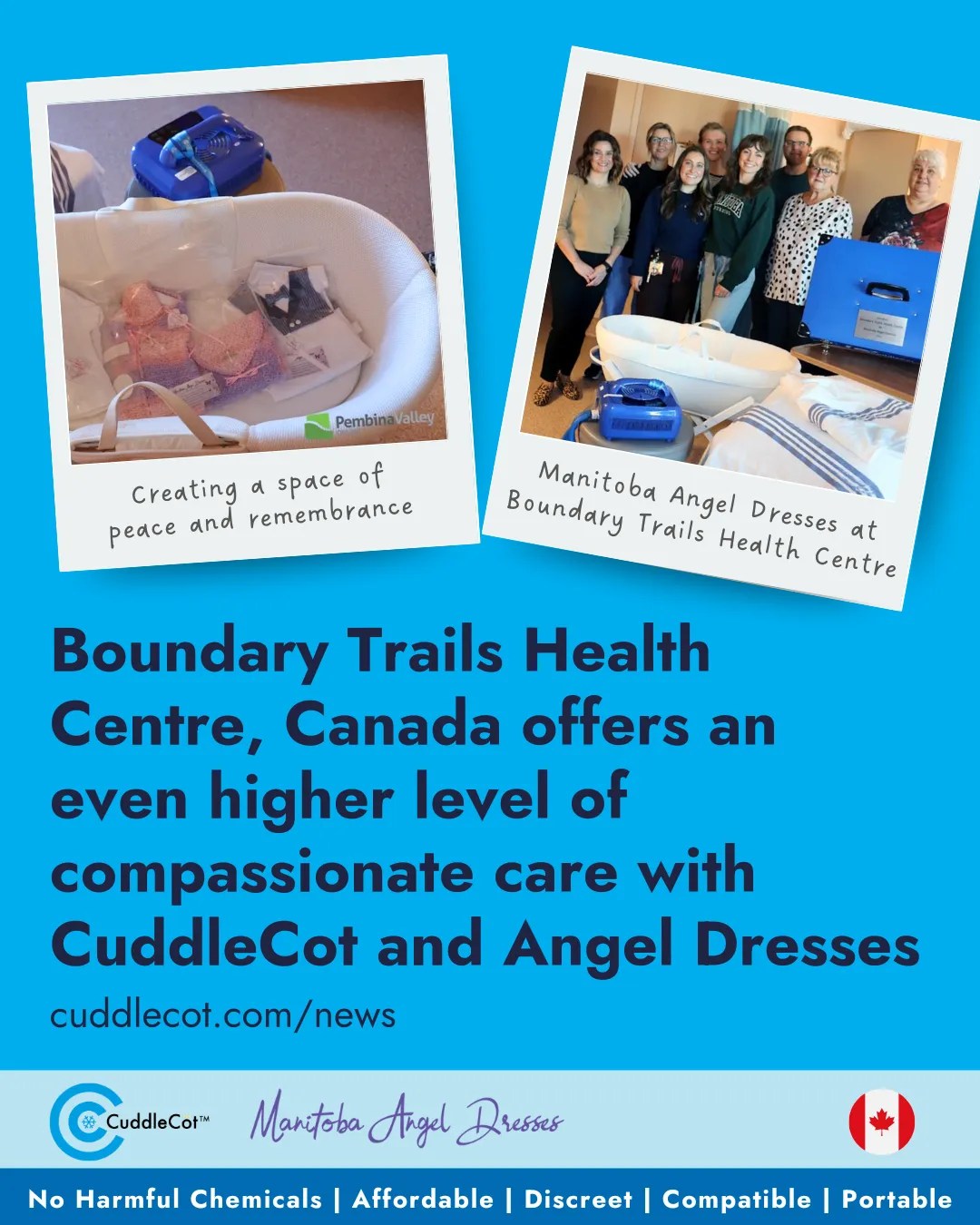 Boundary Trails Health Centre Offers Higher Level of Compassionate Care with CuddleCot and Manitoba Angel Dresses