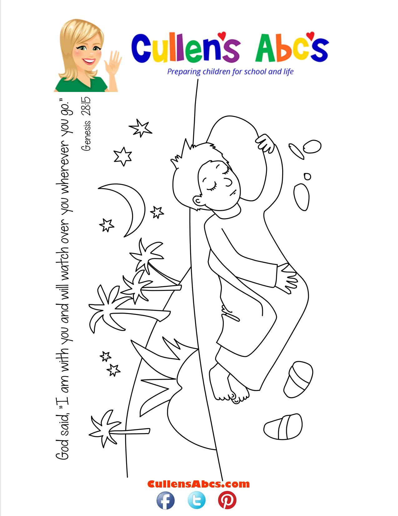 “i am fearfully and wonderfully made…”. Bible Memory Verse Coloring Page Jacob S Dream Free Children S Videos Activities