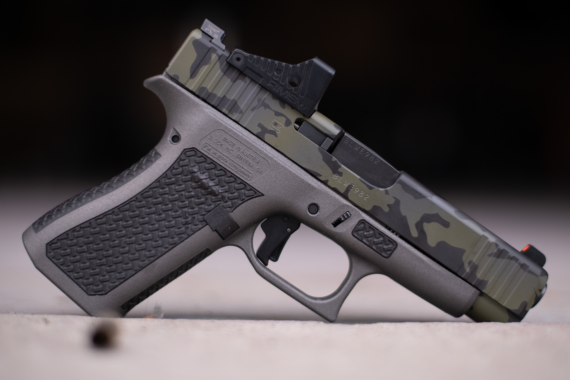 Culper Basketweave Laser StippleGen 4 and Gen 5 Black Glock