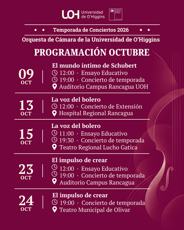 La Orquesta de Cámara UOH lleva octubre más allá de la sala de conciertos