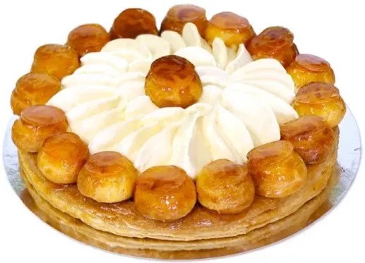 Saint-honoré maison, entremets parisien à la pâte à choux et crème pâtissière