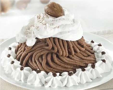 mont-Blanc, dessert aux vermicelles de marron et chantilly