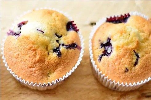 Muffins aux myrtilles moelleux, recette classique