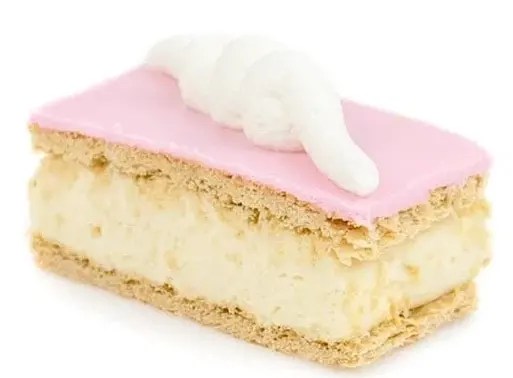 tompouce : mille-feuille néerlandais à la crème et glaçage rose