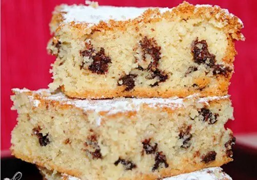 Gâteau de voyage aux myrtilles séchées, tranché