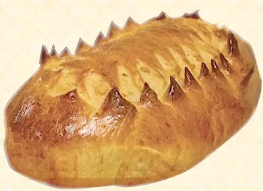 Fallue normande dorée, brioche allongée incisée sur le dessus