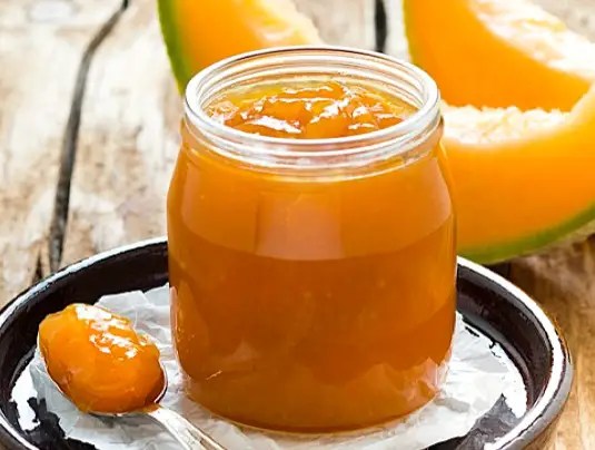 Confiture de melon maison à la vanille en pot