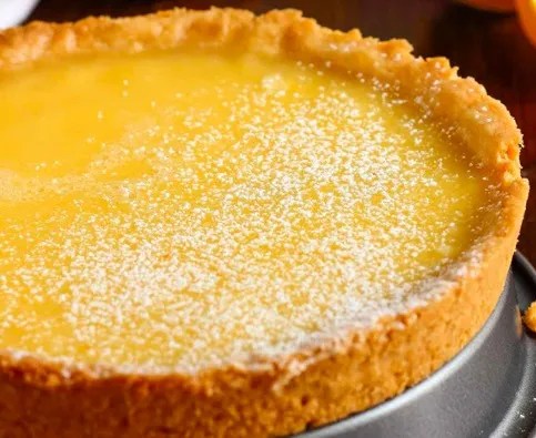 Tarte au citron légère, crème citron acidulée sur pâte allégée