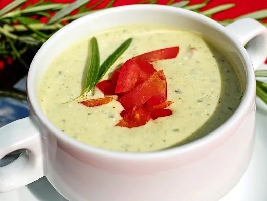 Crème de courgettes au yaourt