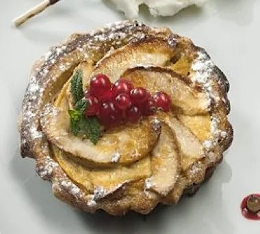 petit sarthois aux pommes, entremets sarthois sur sablé breton