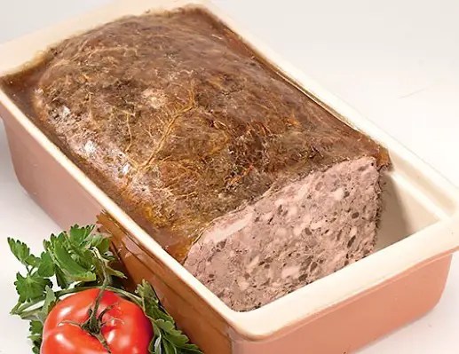 Pâté de campagne breton tranché, charcuterie IGP au foie et aux oignons