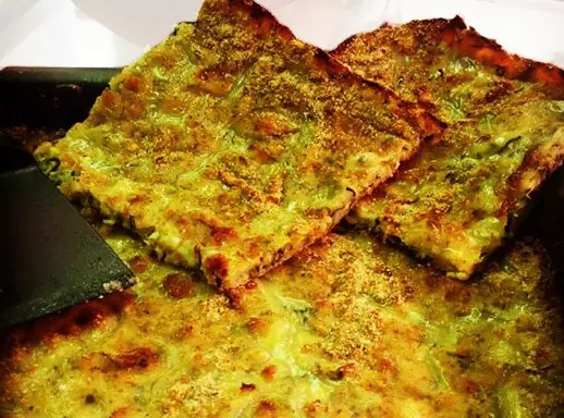 Courgettes à la sanfeliciana, gratin doré à la chapelure et au parmesan