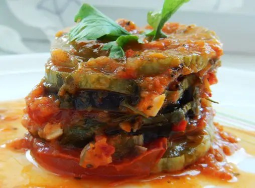 Chichoumeille, ratatouille du Languedoc aux aubergines, tomates et oignons