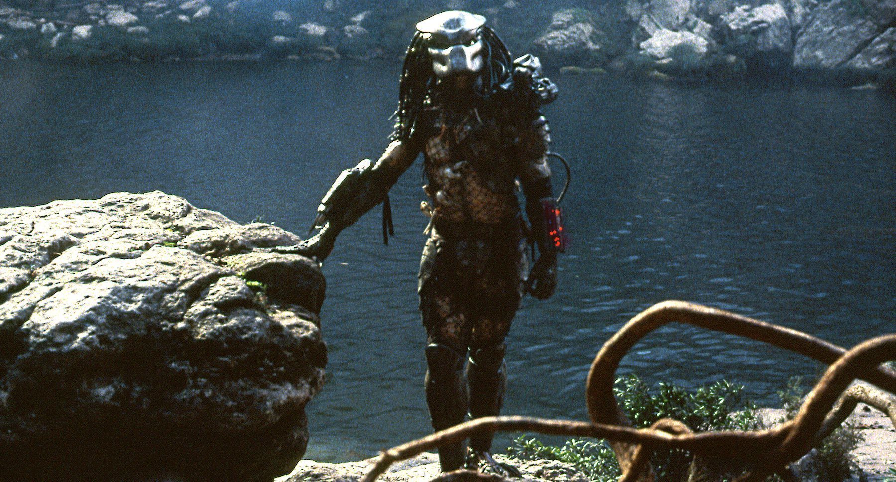 Still from alien movie Predator (1987). Image courtesy of 20th Century Studios.