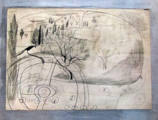 Road to Olympia, 1965, Ben Nicholson,dessin encre et crayon, Collection privée © Ben Nicholson Estate