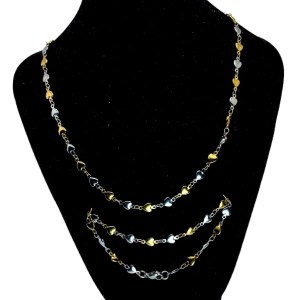 Stainless Steel Set hearts two-tone