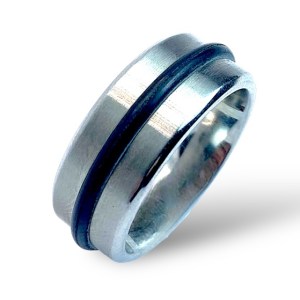 STAINLESS STEEL RUB 09mm RING
