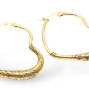 Stainless Steel Hoop Earring Heart spring