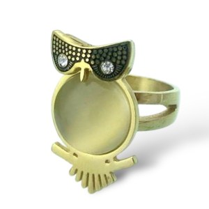 STAINLESS STEEL IP GOLD OWL 2TONE