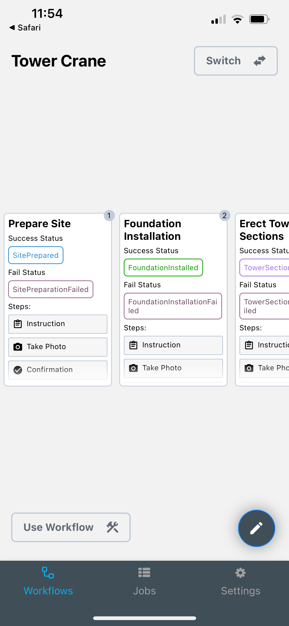 Tower Crane Assembly Process using Cumulus Pro