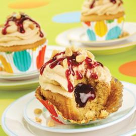 Peanut Butter & Jelly Cupcakes