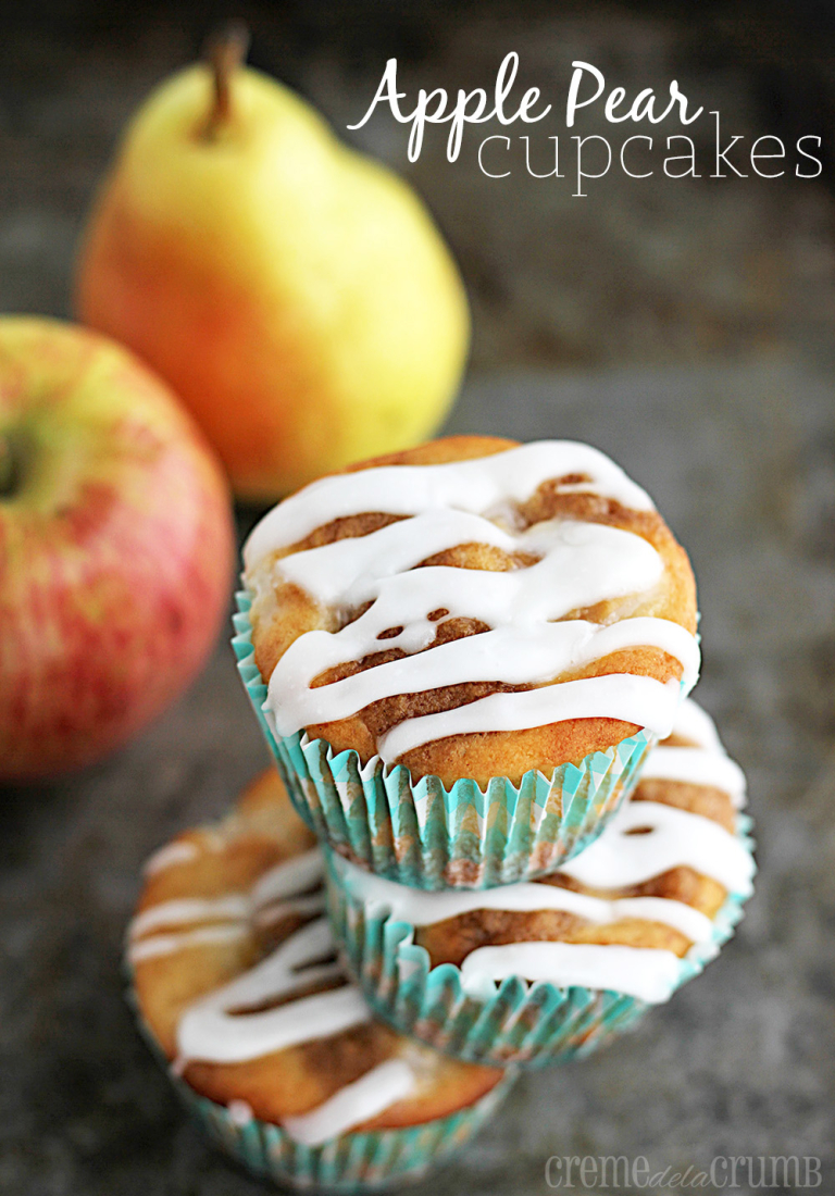 Fresh Apple Pear Cupcakes