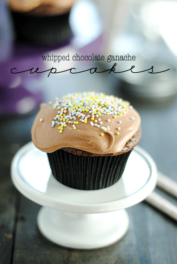 Whipped Chocolate Ganache Cupcakes