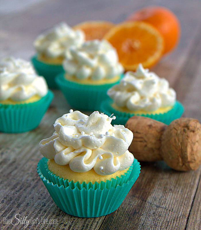 Mini Mimosa Cupcakes