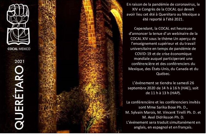 Cocal Xiv Webinar Saturday September 26 Cupe 3911