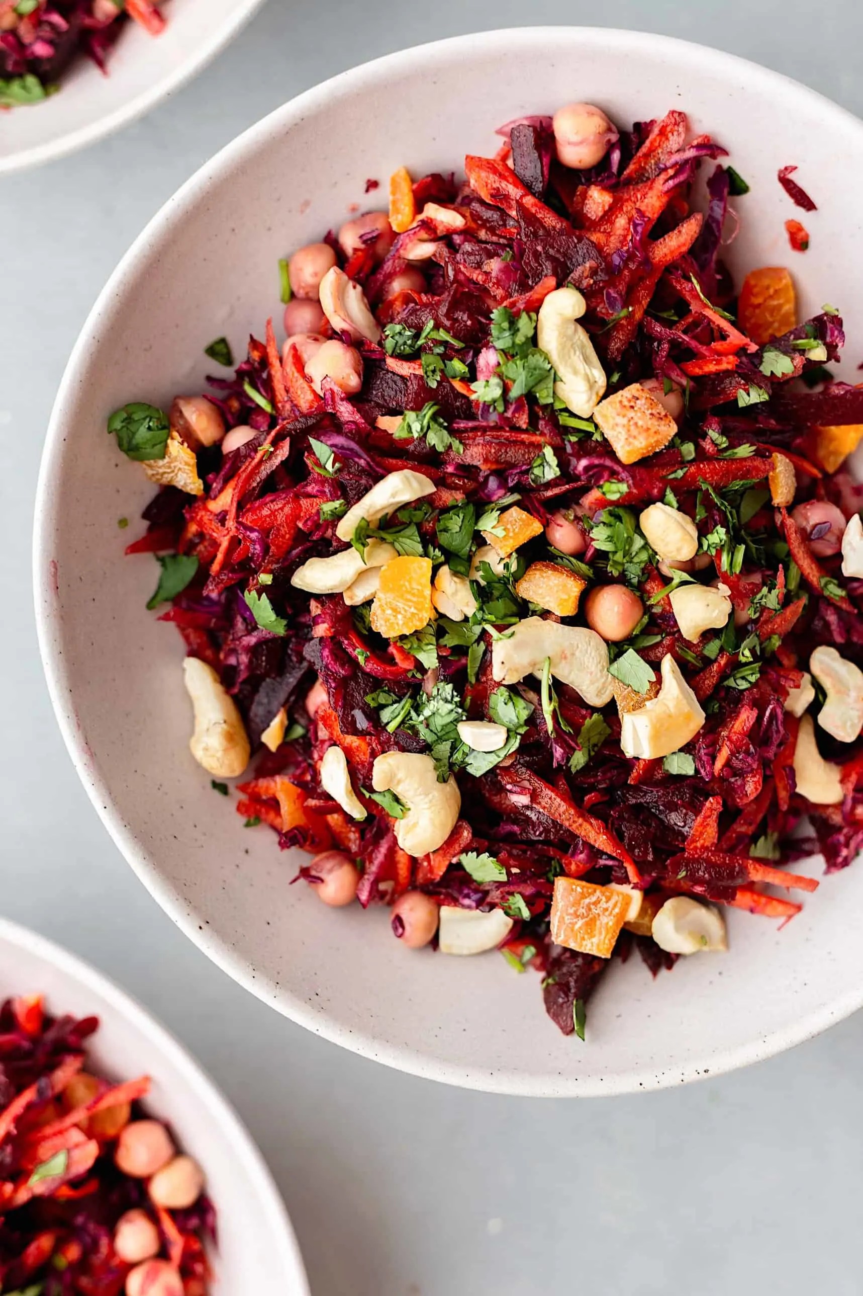 For the salad · 1 cup (10 oz) acorn squash, peeled and cut into ½ cubes · 1 cup (10 oz) butternut squash, peeled and cut into ½ cubes · 4 carrots . Winter Carrot Beetroot Salad Cupful Of Kale