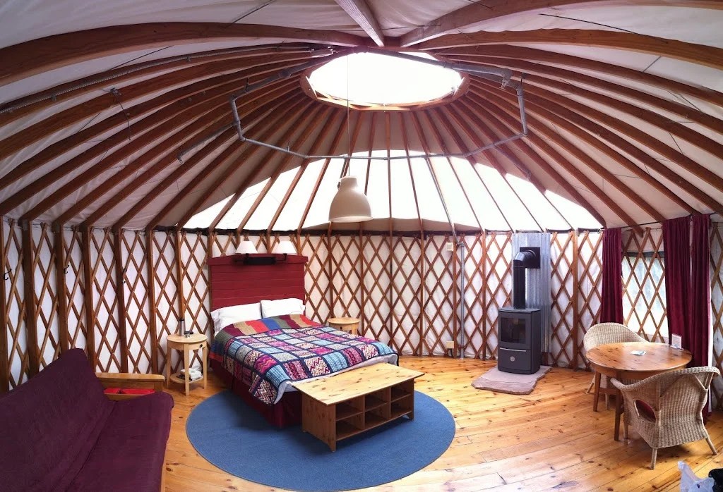The big sur cabin is a one bedroom cabin nestled under tall redwood trees on a wooded lane. Travel Fantasy: Yurts | A Cup of Jo