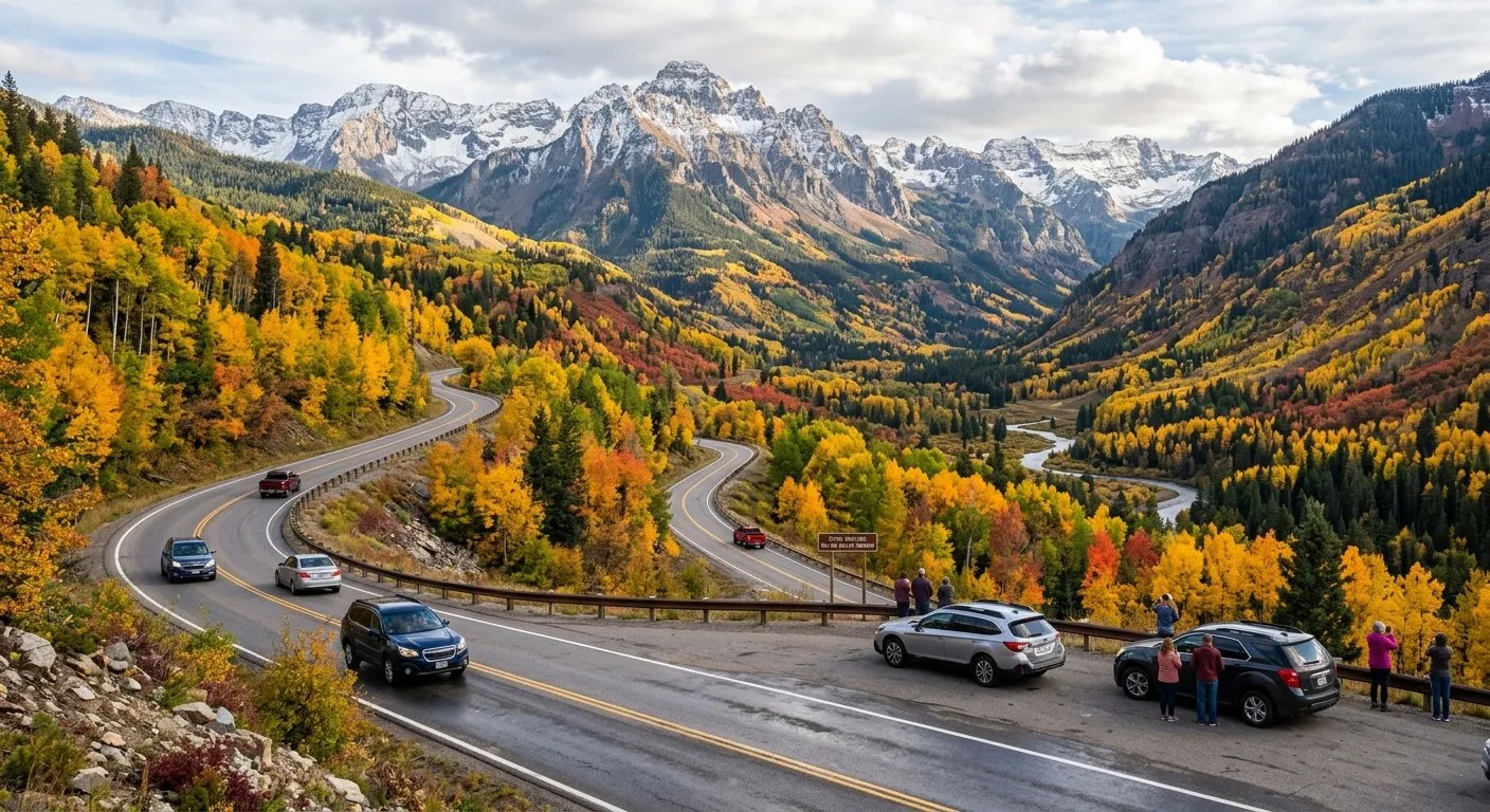 Visiting the fall colors of fall in the mountains.