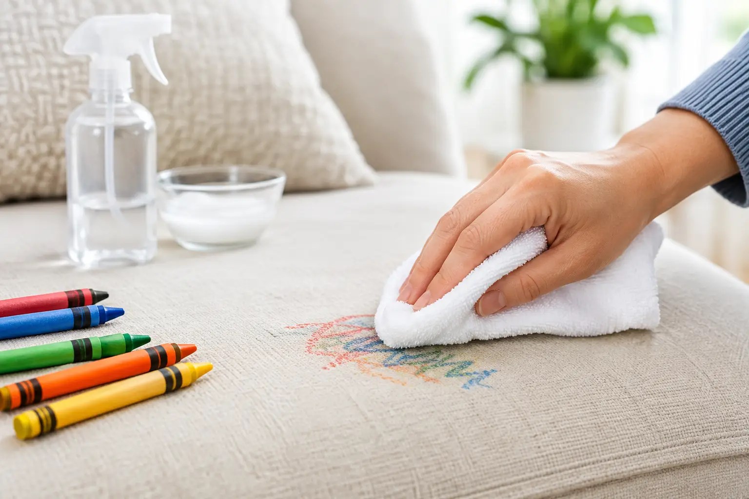 How to Remove Crayon Stains Without Panic