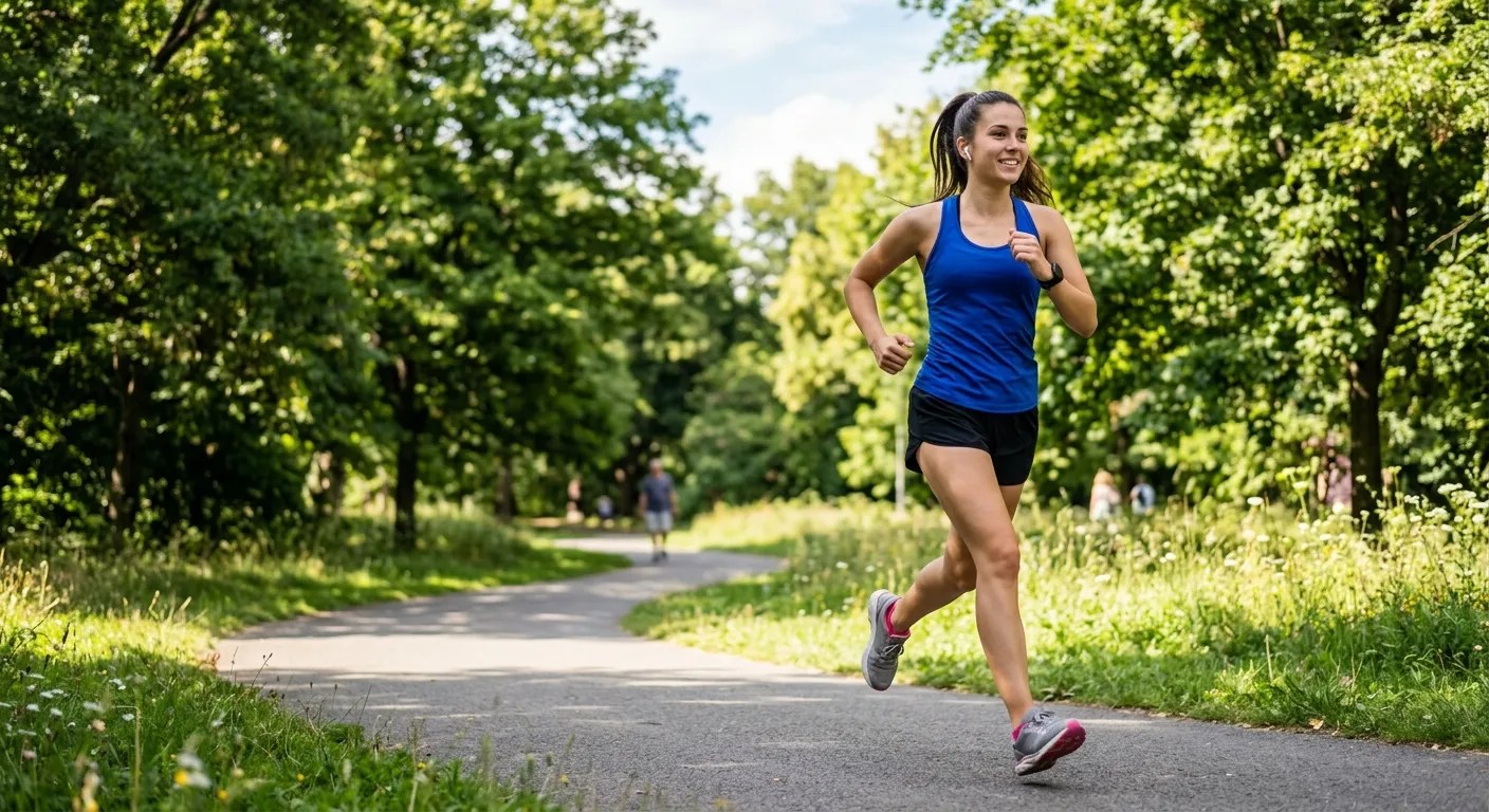 Jogging in the park